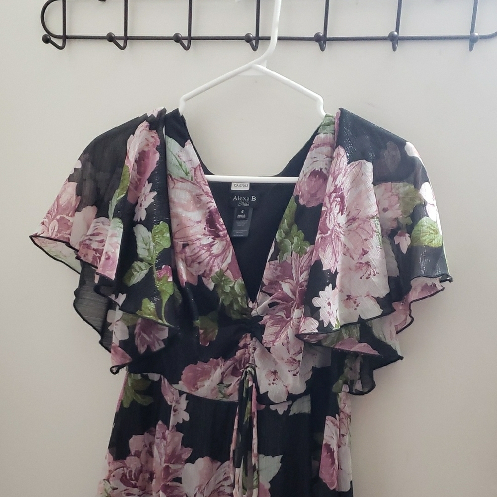 Alexa B Floral Ruffle Dress